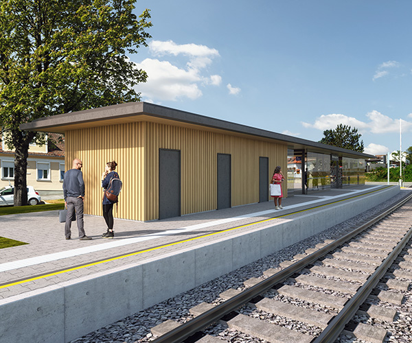 Die neue Haltestelle Mattersburg Hirtengasse (Foto: ÖBB/Feuchtenhofer)